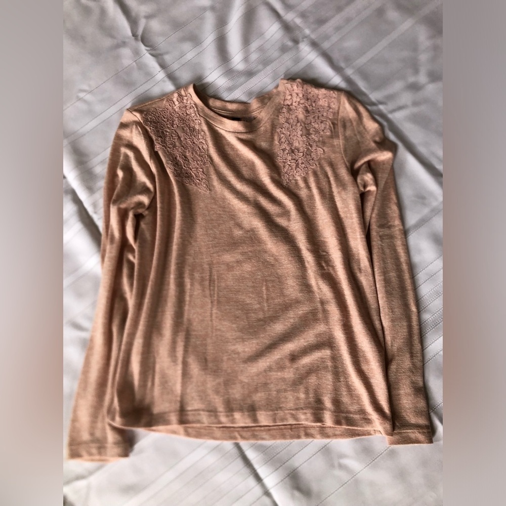 Women's Lace Detail Long Sleeve Top